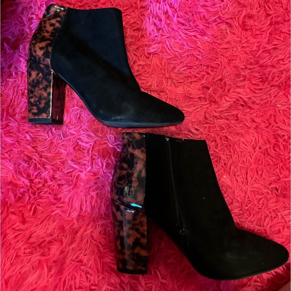 Black Heeled Booties with Size 7